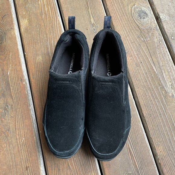 EUC Merrell Black Suede Leather Performance Jungle Mocs in Men's 12 - Picture 1 of 11